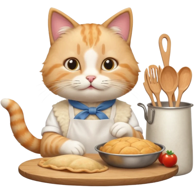 A cat making empanadas emoji
