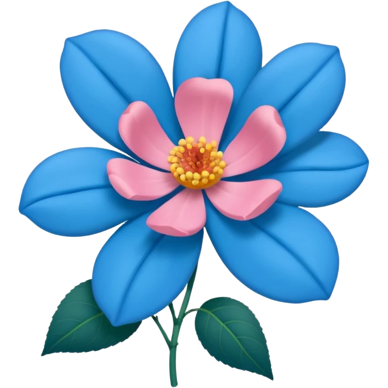 Apena faça uma Flor de uma cor azul q nem uma rosa mucha emoji