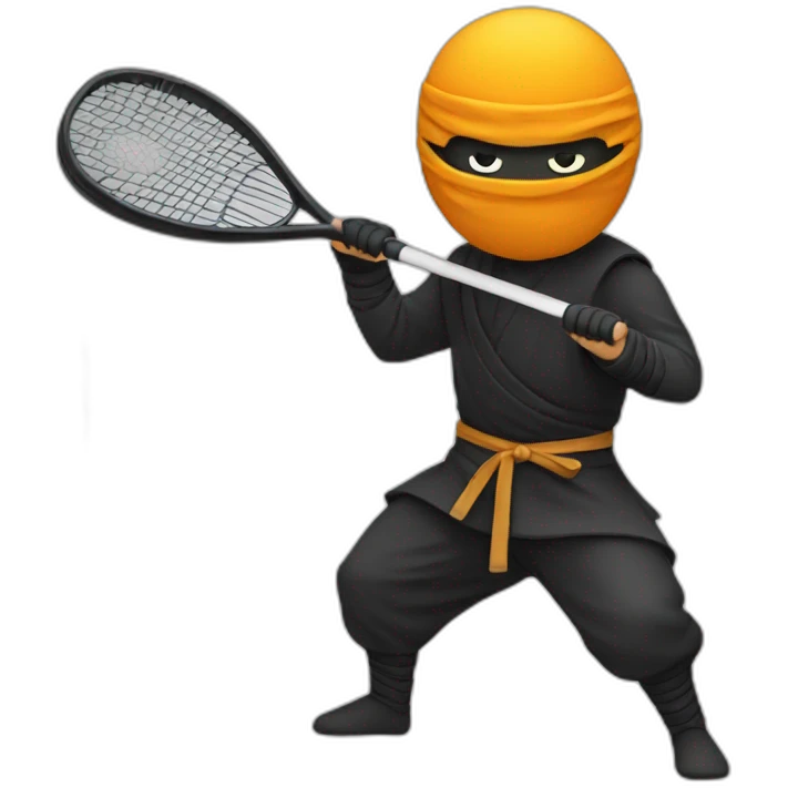 ninja with squash racket emoji