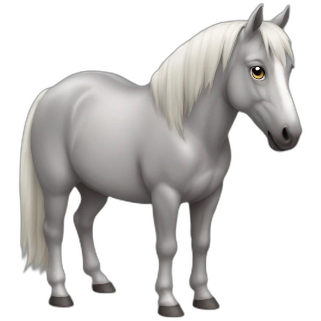 caballo gris emoji