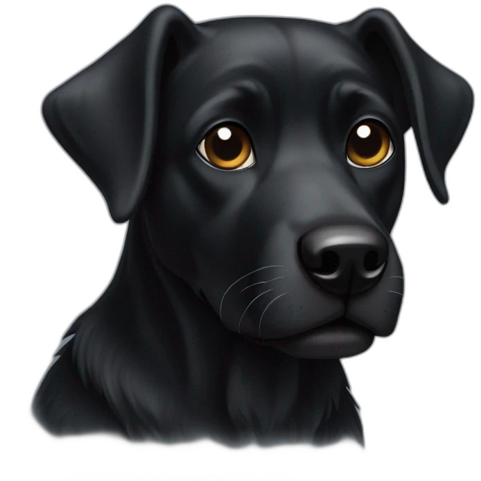 Black dog emoji