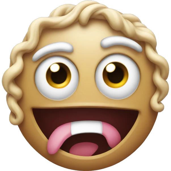 Swirly eyes with mouth open emoji