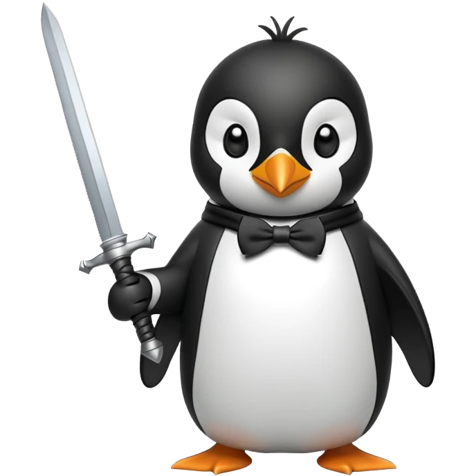 penguin with a sword emoji