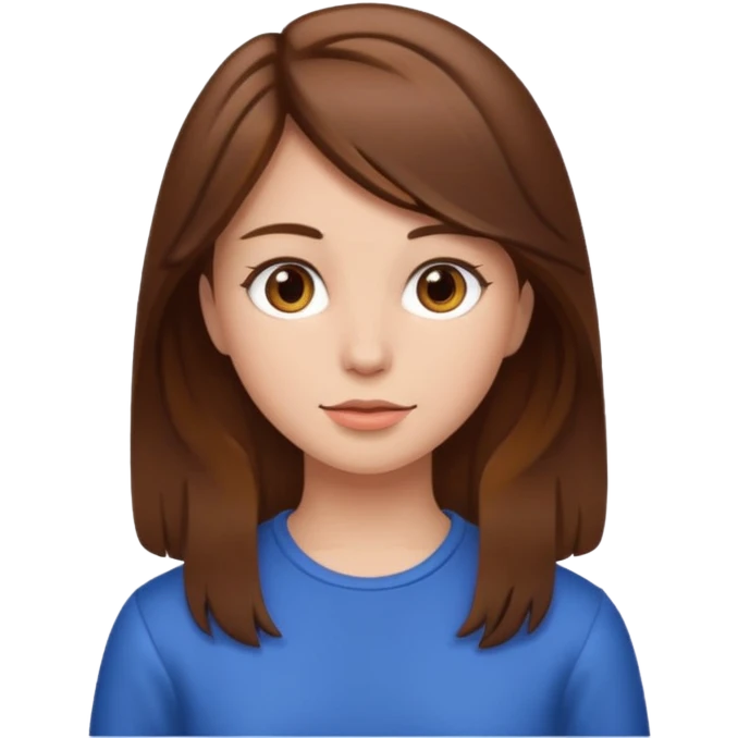 Girl with brown hair  emoji