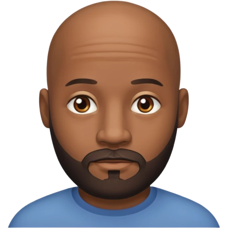 Bearded bald black man  emoji