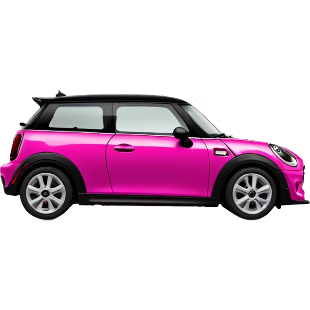 hot pink black mini cooper se emoji