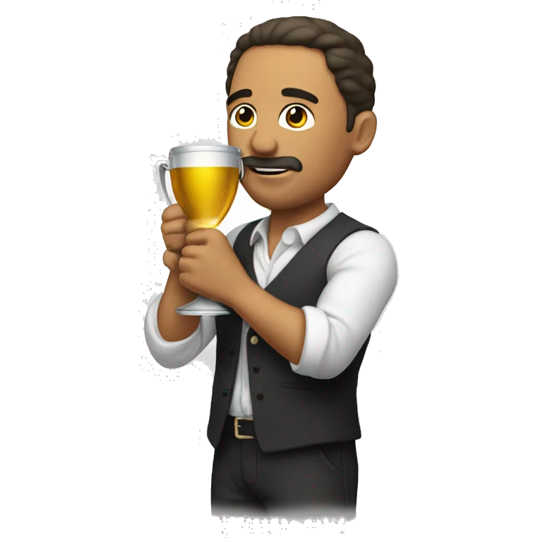Hombre con una copa emoji