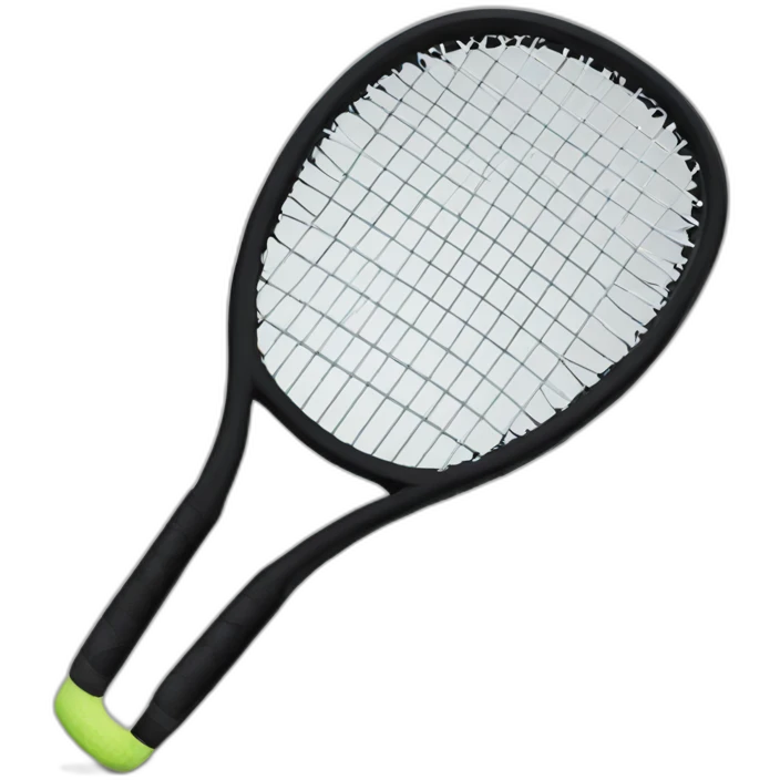 black squash racket emoji