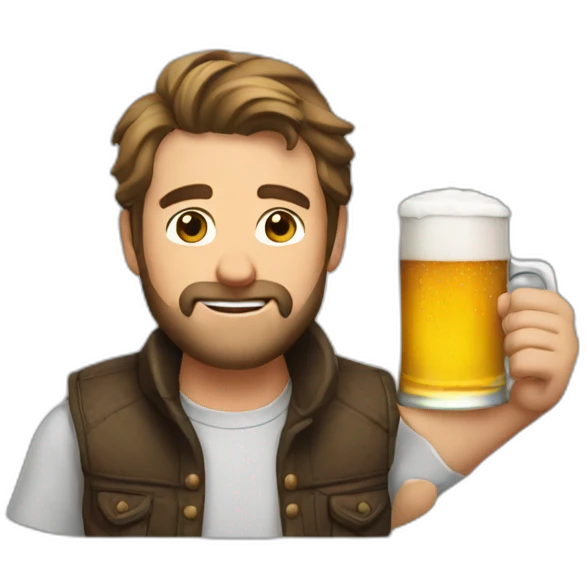 Steve-drink-beer emoji