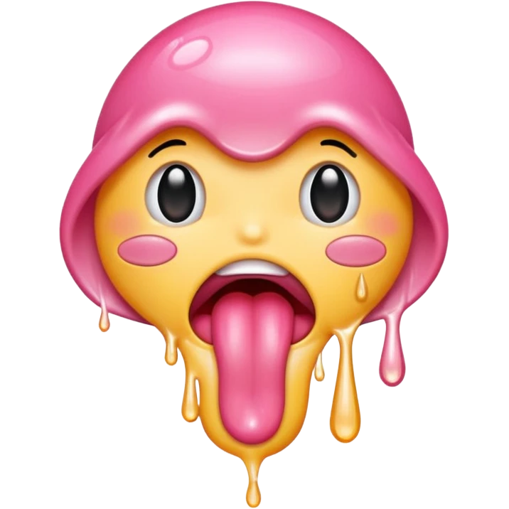 tongue dripping wet 
 emoji
