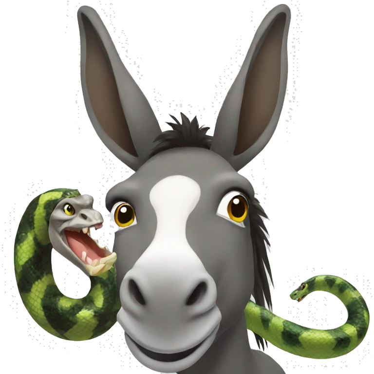 Donkey and snake emoji