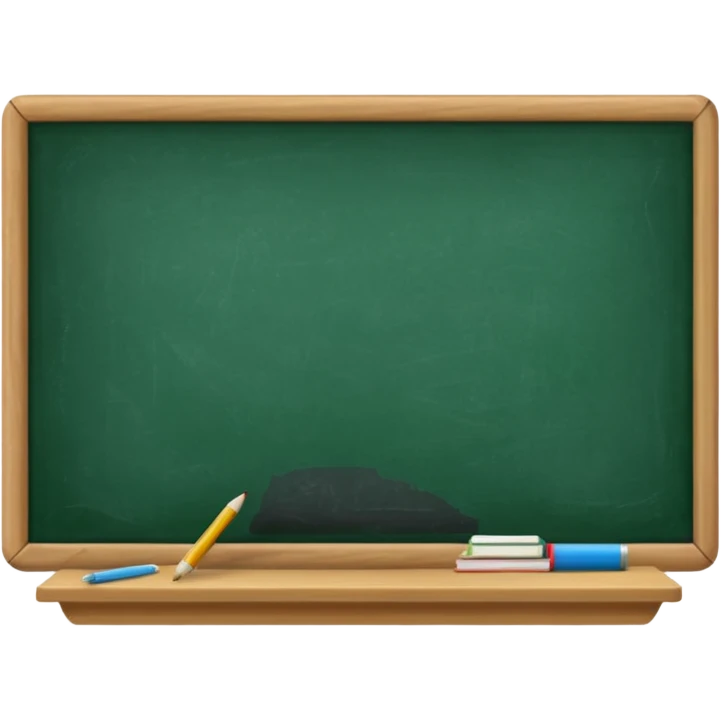 a green board of classroom emoji