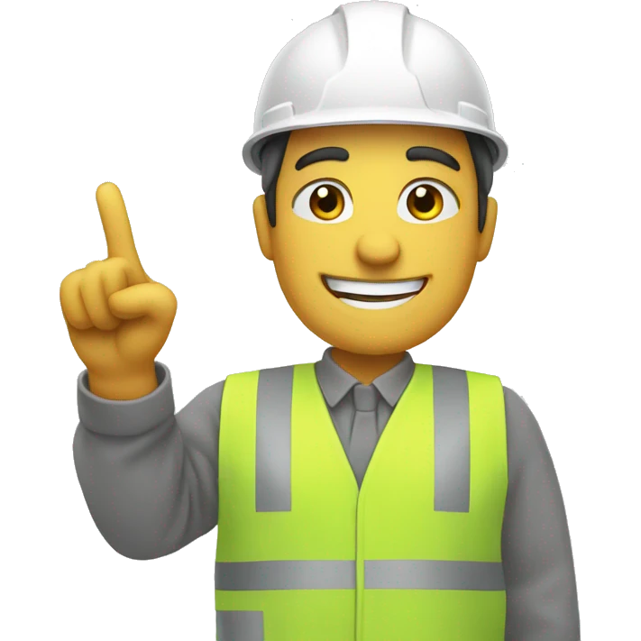 civil engineer smiling and pointing finger emoji