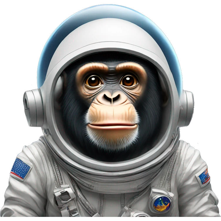Chimp in space suit emoji