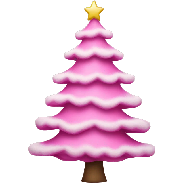 Pink Christmas tree emoji