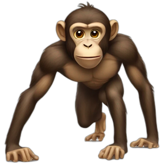 a monkey doing push ups emoji