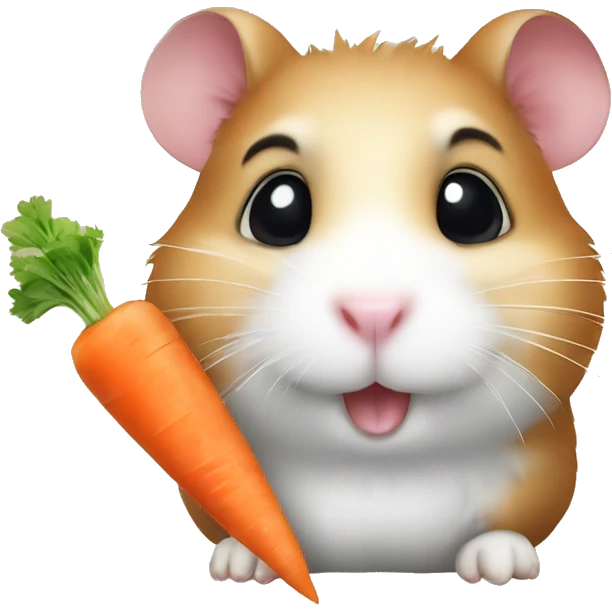 Hamster with carrot emoji