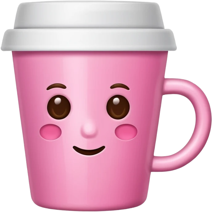 clean pink cup, no details. simple cup of coffee emoji