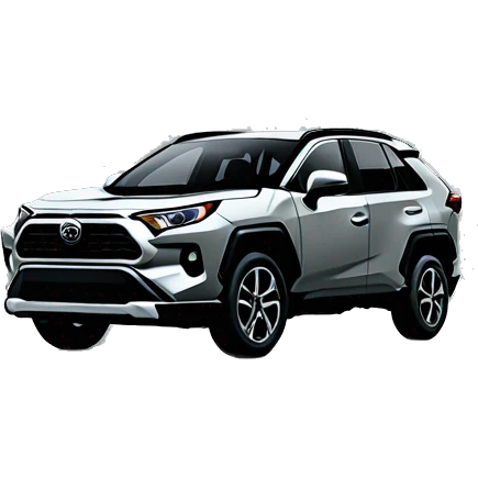 2024 Dark gray Toyota rav4 front and side angled emoji