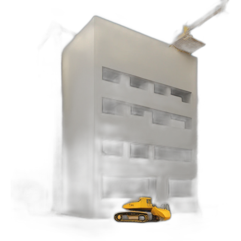Un chat sur un bâtiment en construction emoji