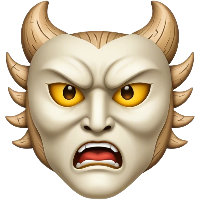 birch mask expressing anger emoji