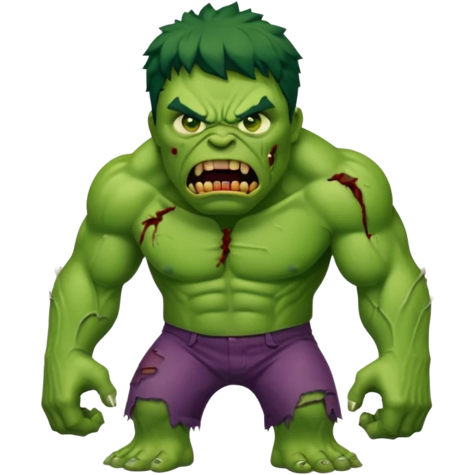 The hulk in zombie mode emoji