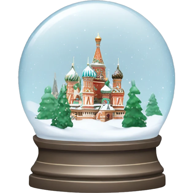 Christmas snow globe with snowy Moscow  emoji