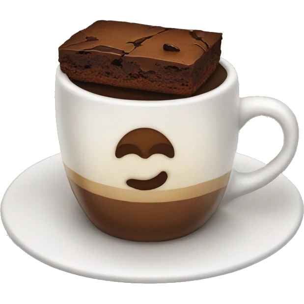 Brownie coffee emoji