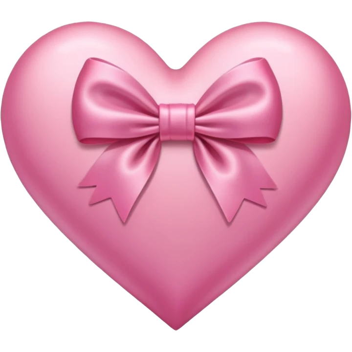 A pink heart with bow emoji