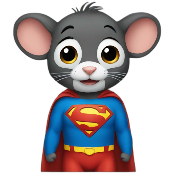 Superman as a rat emoji