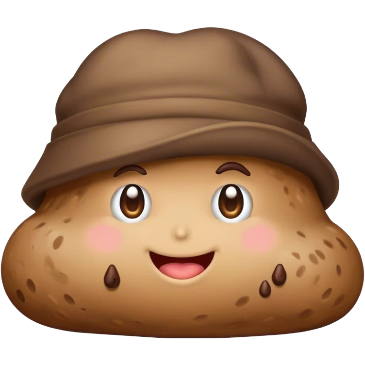 Poop wearing hat emoji