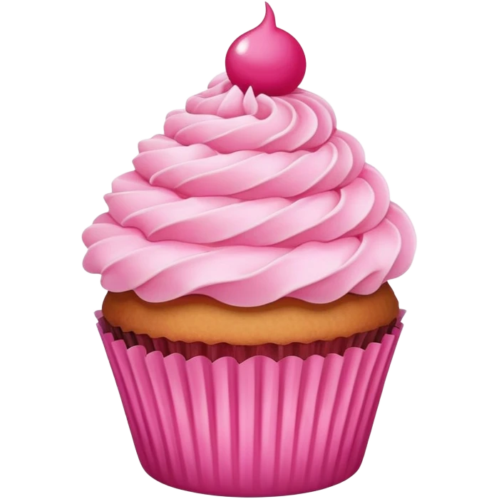 cupcake with pink icing emoji
