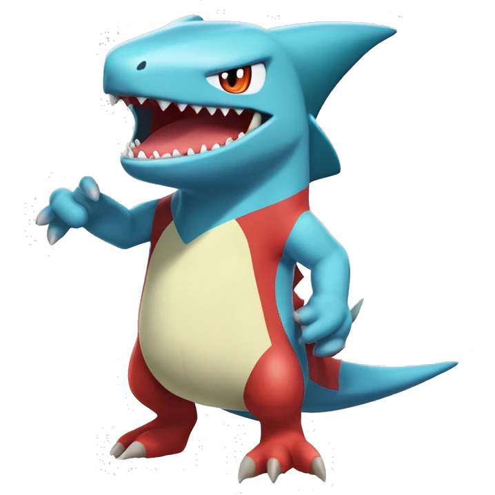 Sharpedo-Charmeleon-Gible-Larvitar-Fakémon Full Body emoji