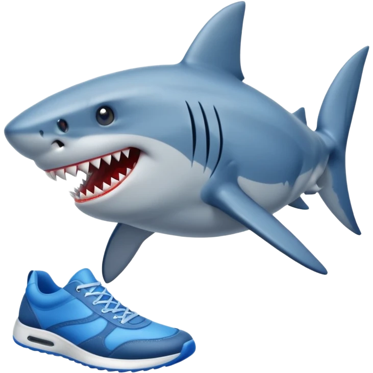Shark wich shoes blue emoji