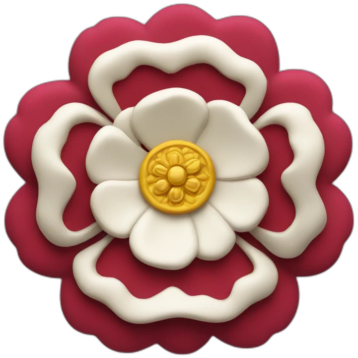 English Tudor rose badge emoji
