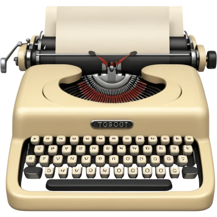 vintage creamy typewriter emoji