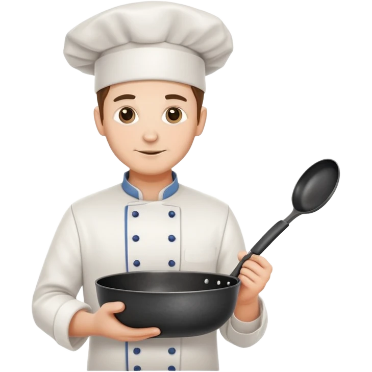 Chef with cooking pan  emoji