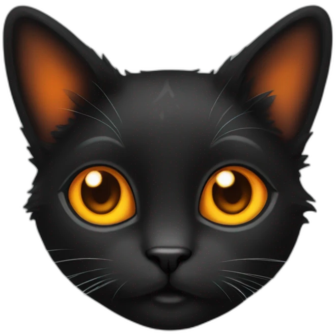 Female cat black fur with some orange spots emoji