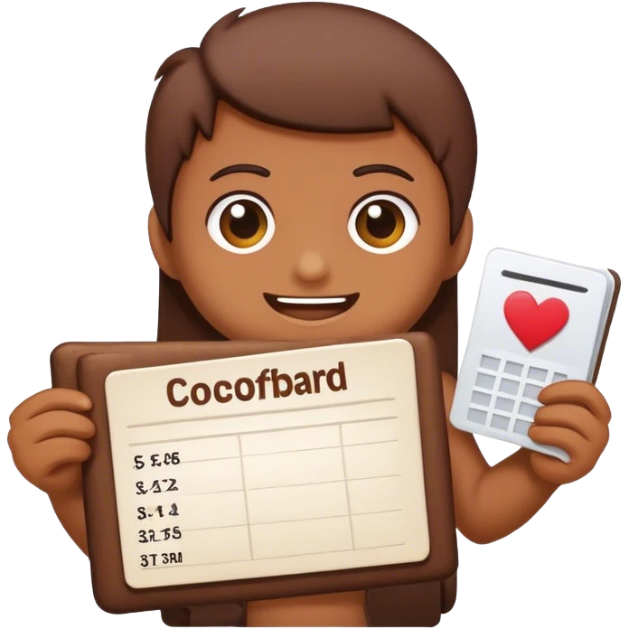 Brownie holding up scorecard emoji
