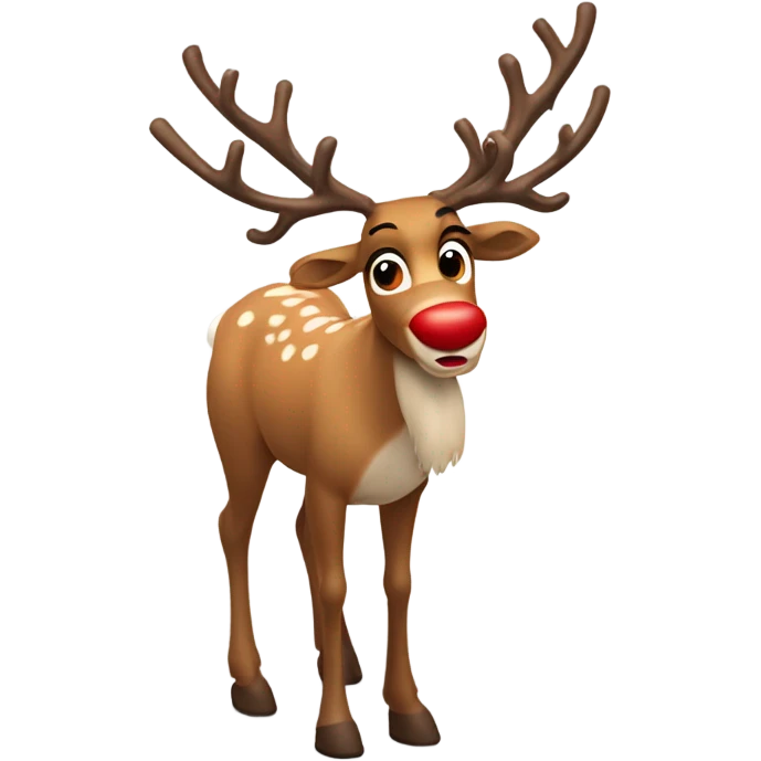Prancer, blitzen, and Rudolph  emoji