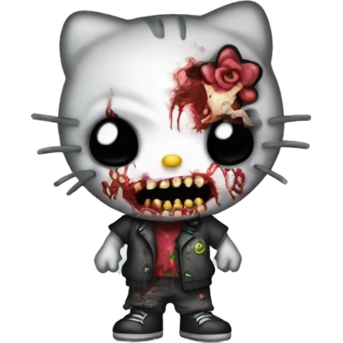 Hello kitty zombie emoji