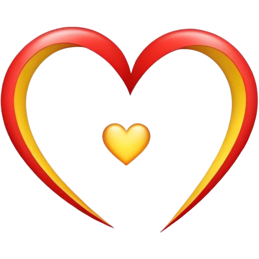Crea 2 cuori che fanno una parabola  emoji