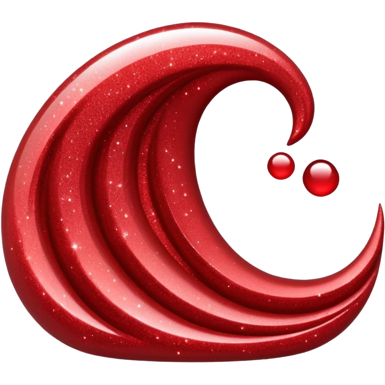 red glitter wave emoji