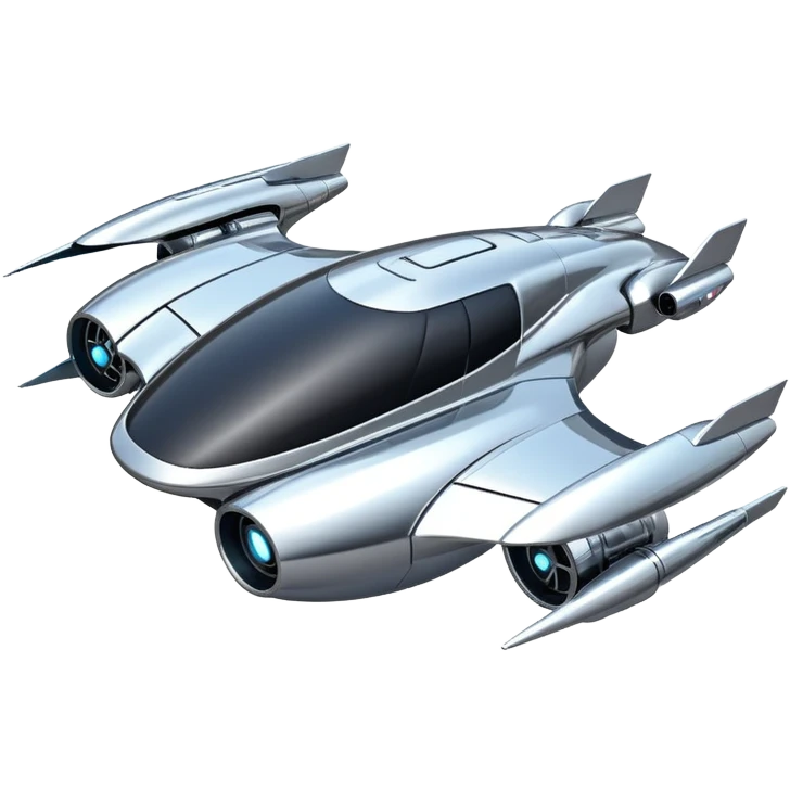 futuristic flying car with hover engines emoji