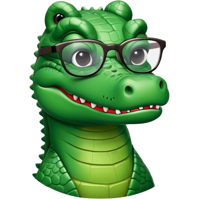 Crocodile wearing glasses balenciaga emoji