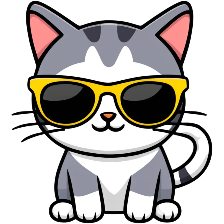 Cat with sunglasses emoji
