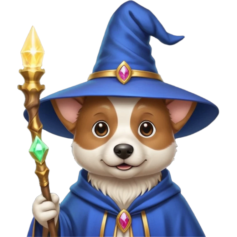 Dog wizard emoji