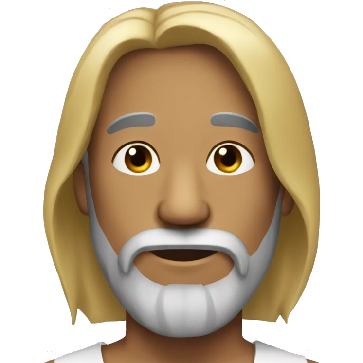 man long hair beard emoji