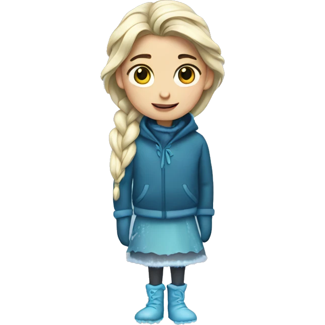 Girl with frozen feet  emoji