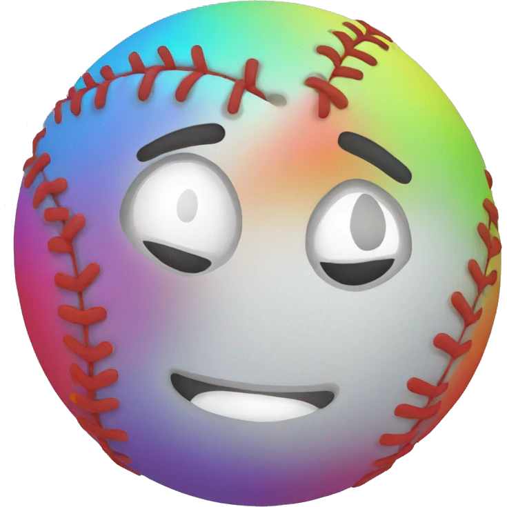rainbow softball emoji